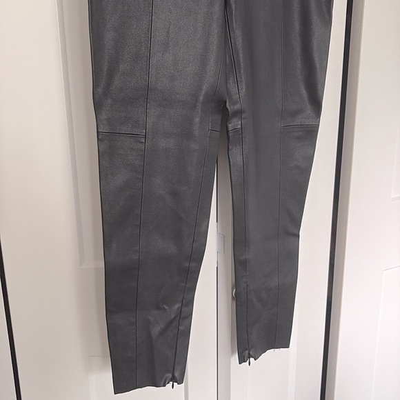 EUC [Zara] Moto Faux Leather Skinny High Rise Tapered Ankle Zip Pants Women’s L - Picture 8 of 14